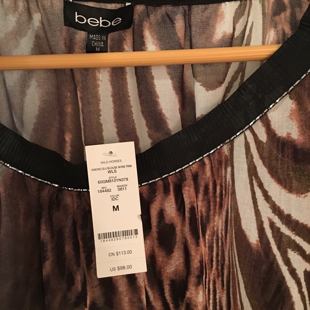 Bebe Blouse Size Small - image 4